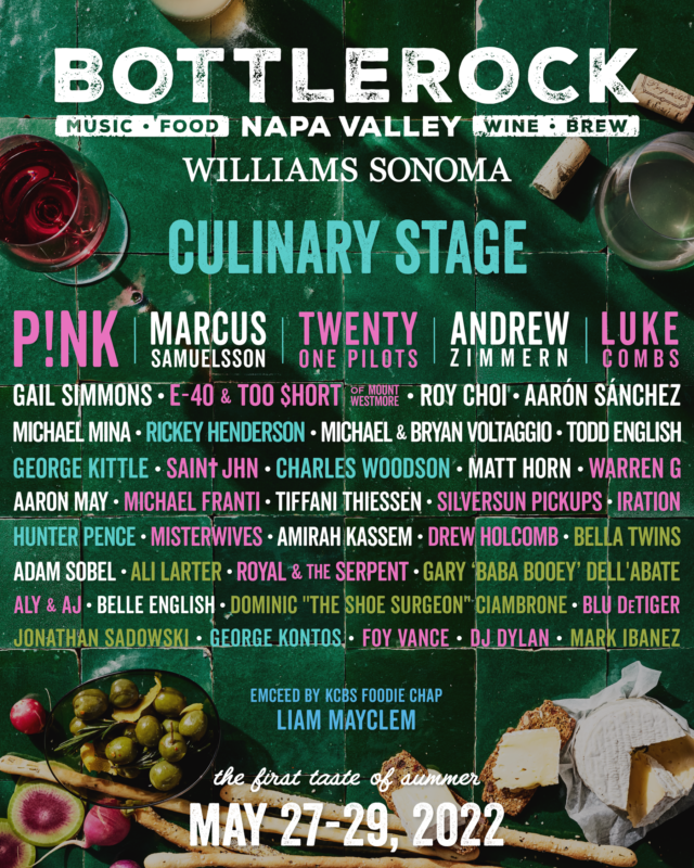 BottleRock Napa Valley Culinary Stage Lineup BottleRock Napa Valley